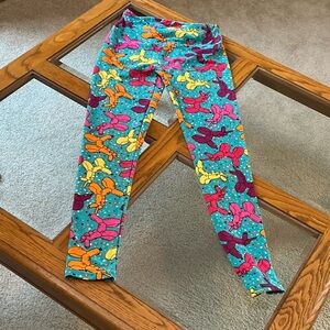 LuLaRoe leggins with Teal and Multicolor Butterflies